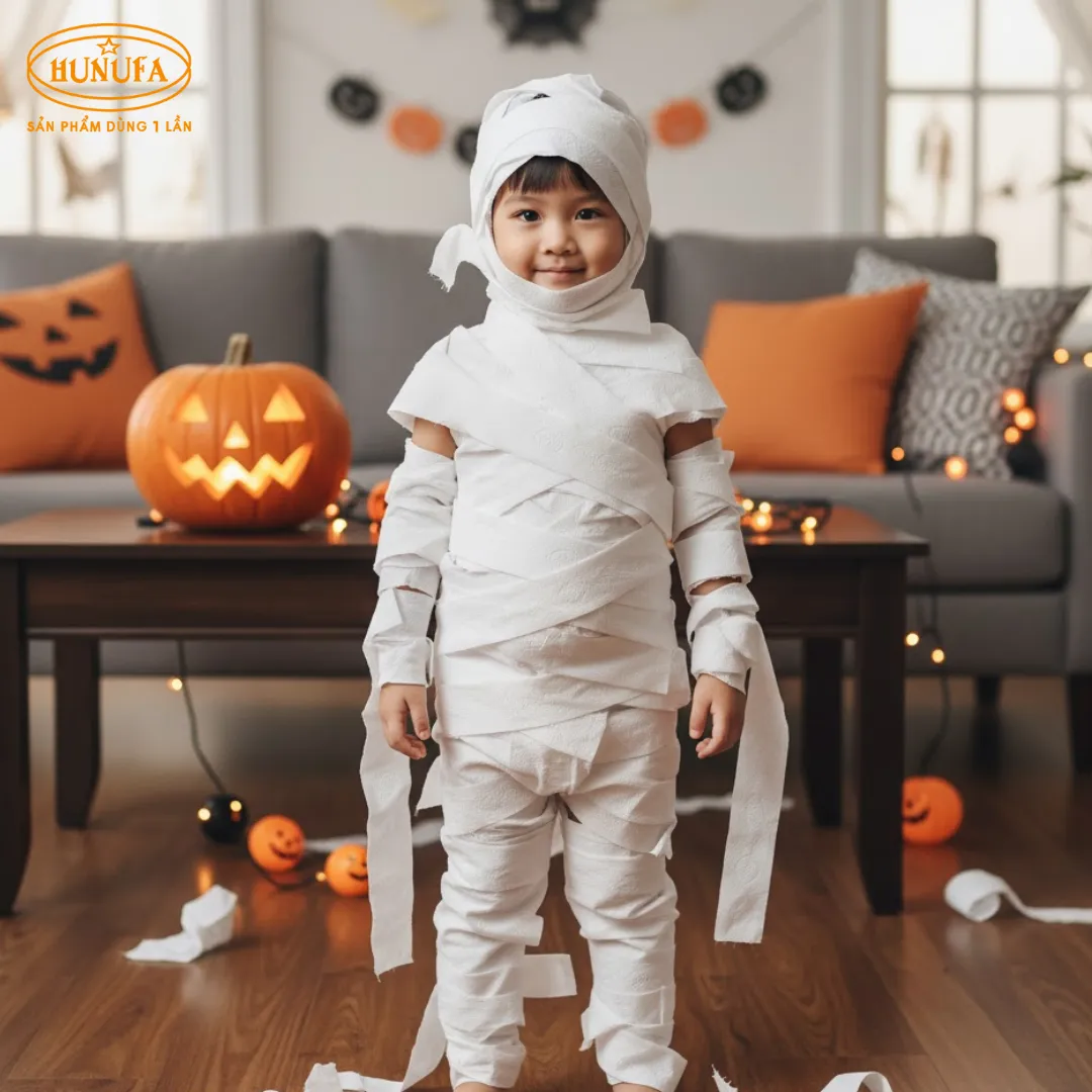 Gợi ý các ý tưởng trang phục Halloween bằng giấy cho bé đơn giản, dễ làm
