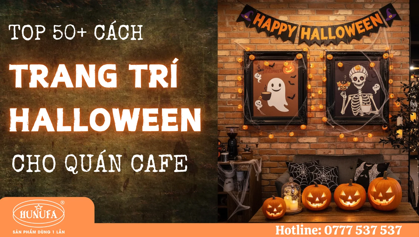Trang trí Halloween cho quán cafe