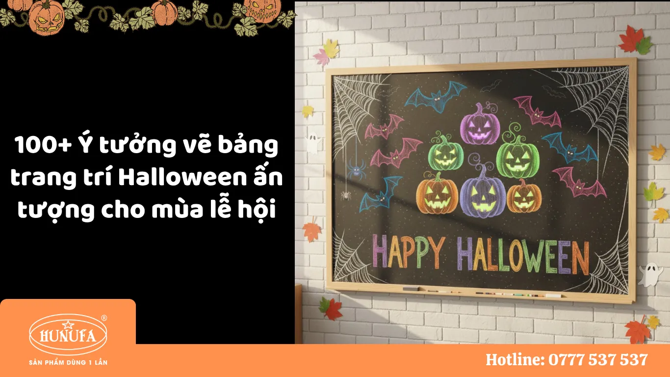 Gợi ý các mẫu vẽ bảng trang trí Halloween đẹp mắt, thu hút ánh nhìn