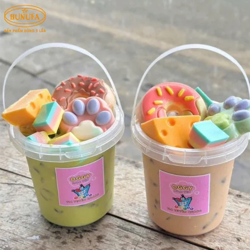 xô đựng trà sữa