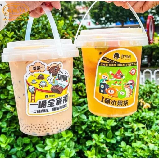 xô đựng trà sữa