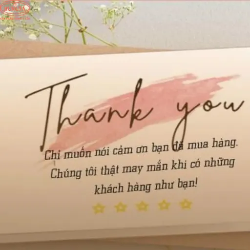 Mẫu thiệp lời chúc khách hàng khi mua hàng đẹp và trang nhã