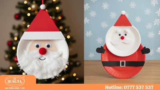 Cách làm ông già Noel bằng đĩa giấy siêu dễ cho bé tại nhà