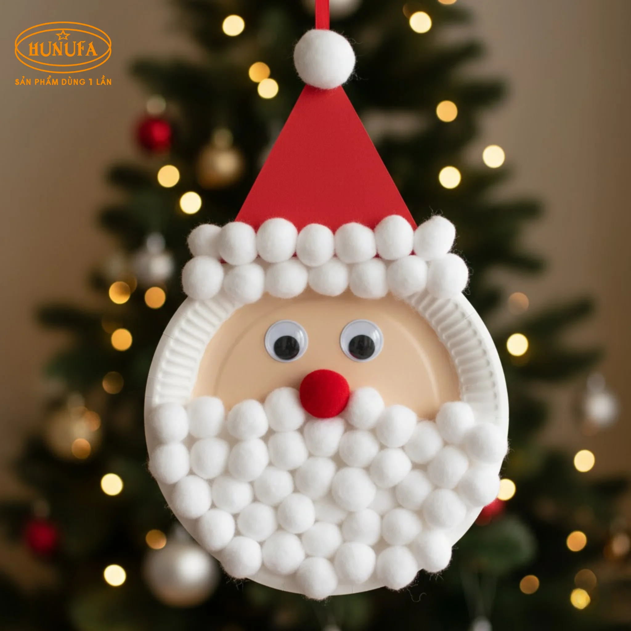 Cách làm ông già Noel bằng đĩa giấy siêu dễ cho bé tại nhà