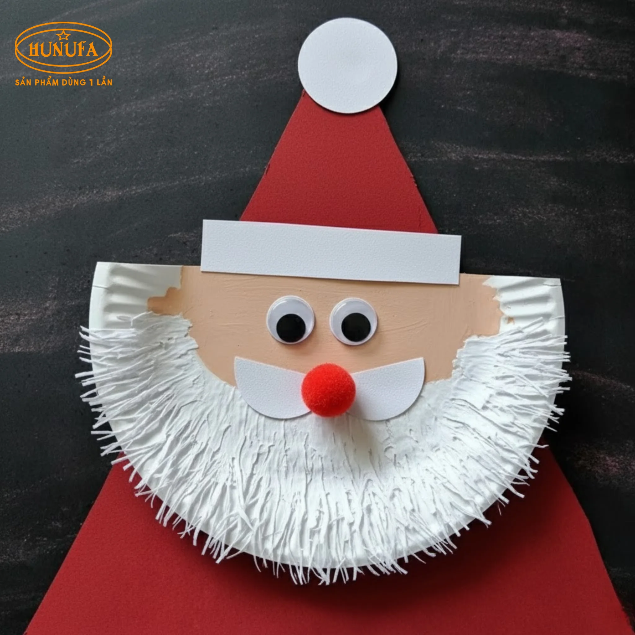 Cách làm ông già Noel bằng đĩa giấy siêu dễ cho bé tại nhà