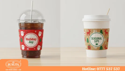 Tổng hợp 30+ mẫu cover Giáng Sinh đẹp cho ly giấy, ly nhựa