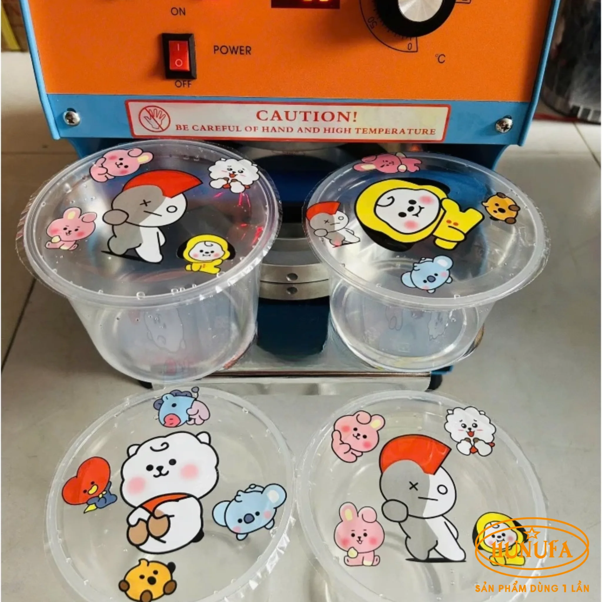 In cuộn màng ép ly, logo dập ly trà sữa đẹp, giá sỉ