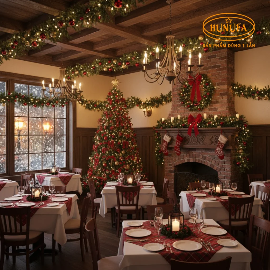 Top 10 cách trang trí Noel nhà hàng, quán ăn đẹp, độc lạ thu hút khách