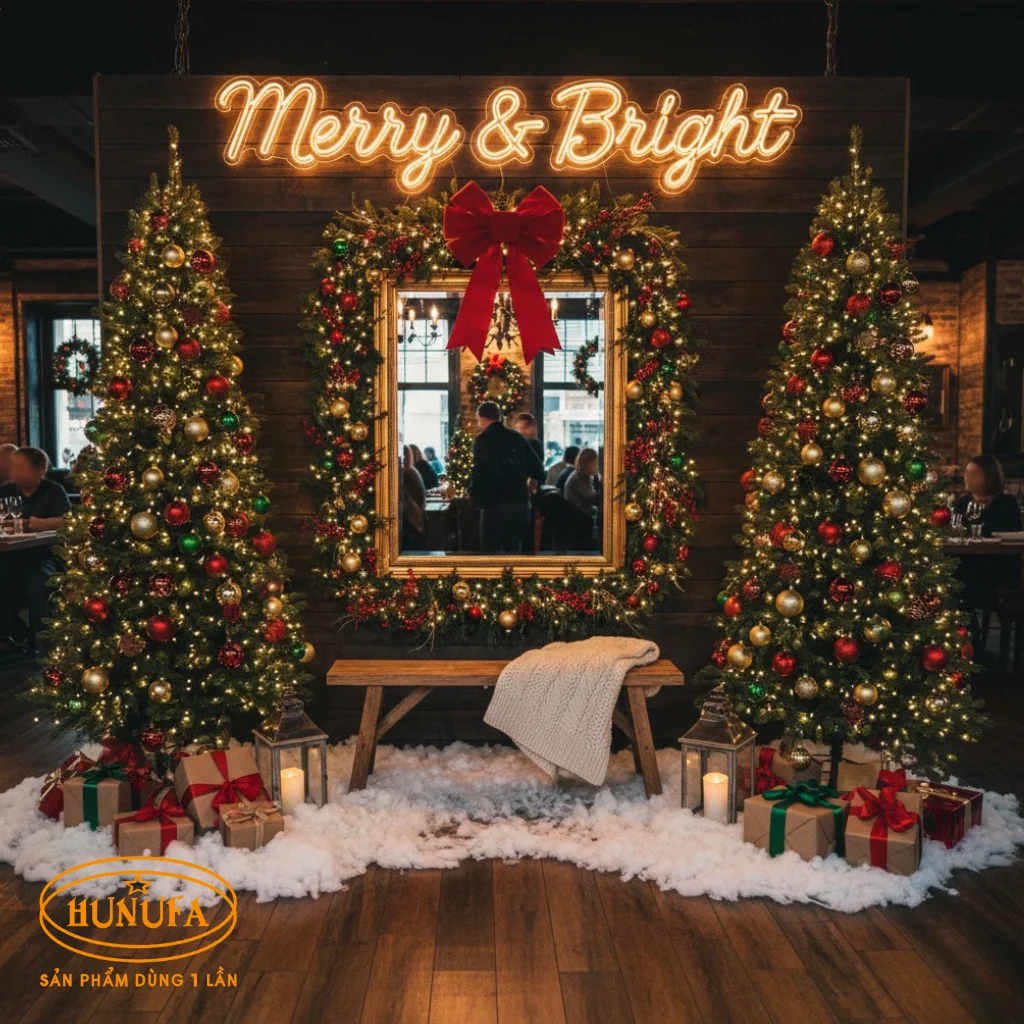 Top 10 cách trang trí Noel nhà hàng, quán ăn đẹp, độc lạ thu hút khách