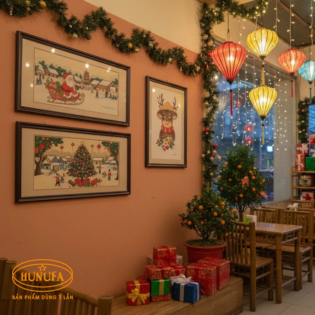 Top 10 cách trang trí Noel nhà hàng, quán ăn đẹp, độc lạ thu hút khách