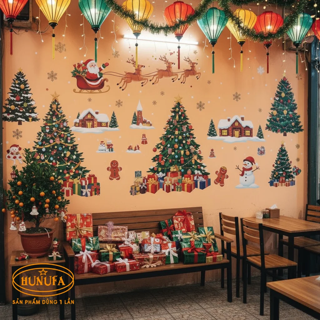 Top 10 cách trang trí Noel nhà hàng, quán ăn đẹp, độc lạ thu hút khách