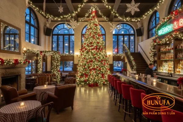 10 Ý tưởng trang trí Noel quán bar, quán nhậu đẹp, đơn giản, độc lạ