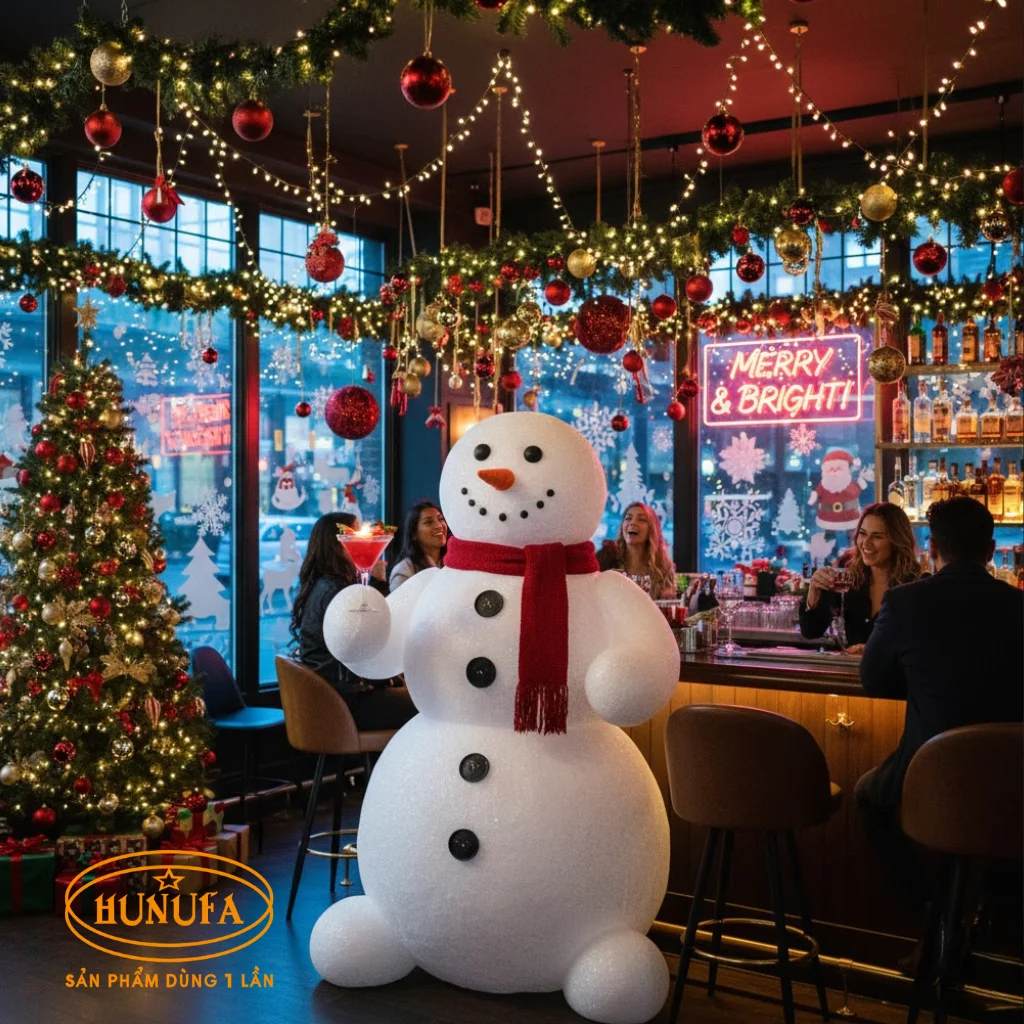 10 Ý tưởng trang trí Noel quán bar, quán nhậu đẹp, đơn giản, độc lạ