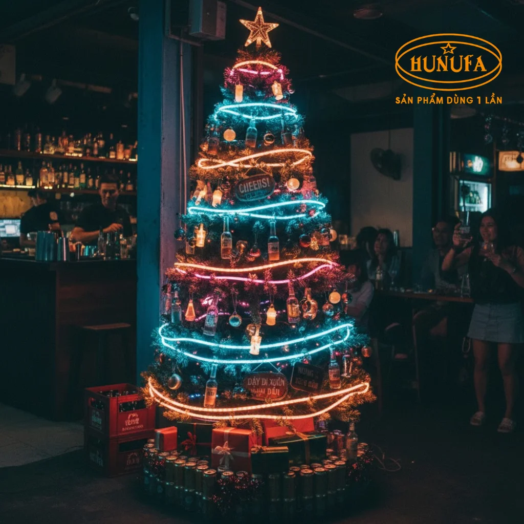 10 Ý tưởng trang trí Noel quán bar, quán nhậu đẹp, đơn giản, độc lạ