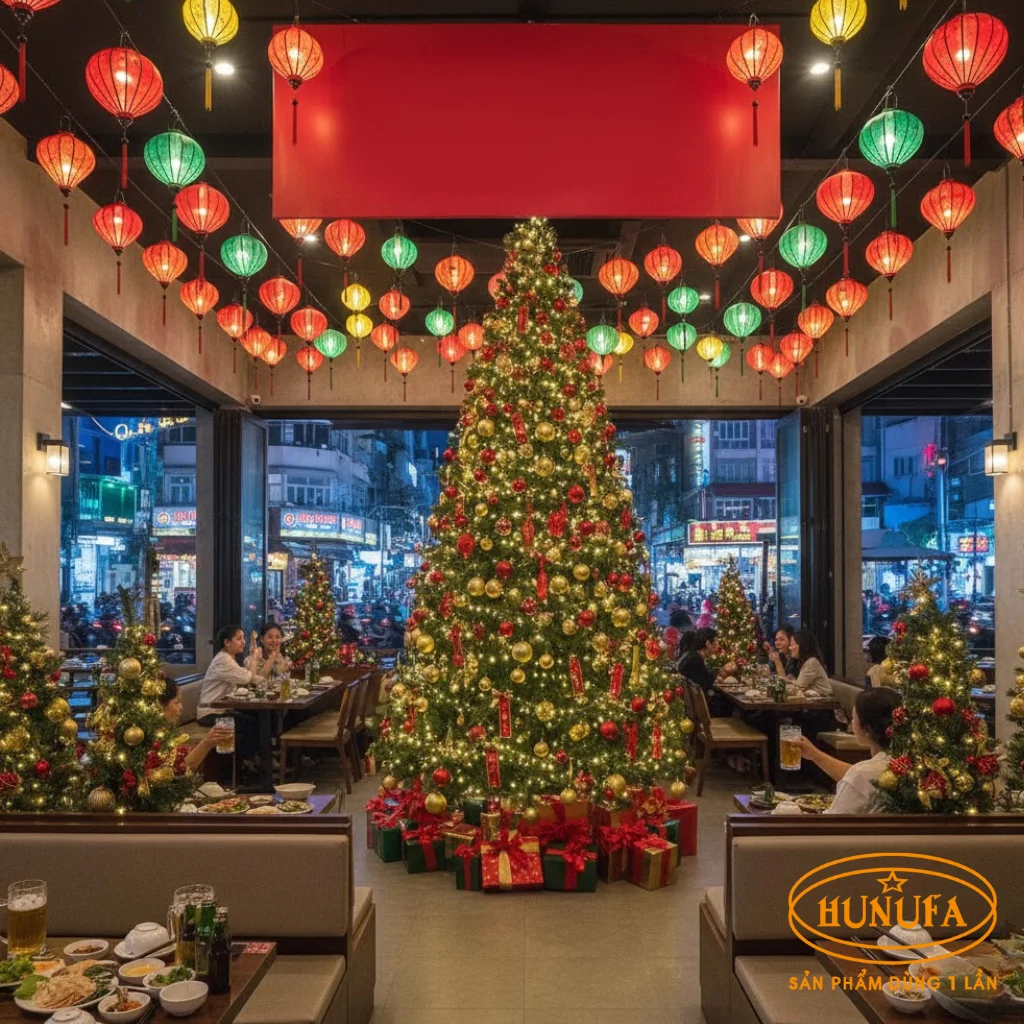7 Cách trang trí Noel quán nhậu dễ làm, thu hút khách hàng