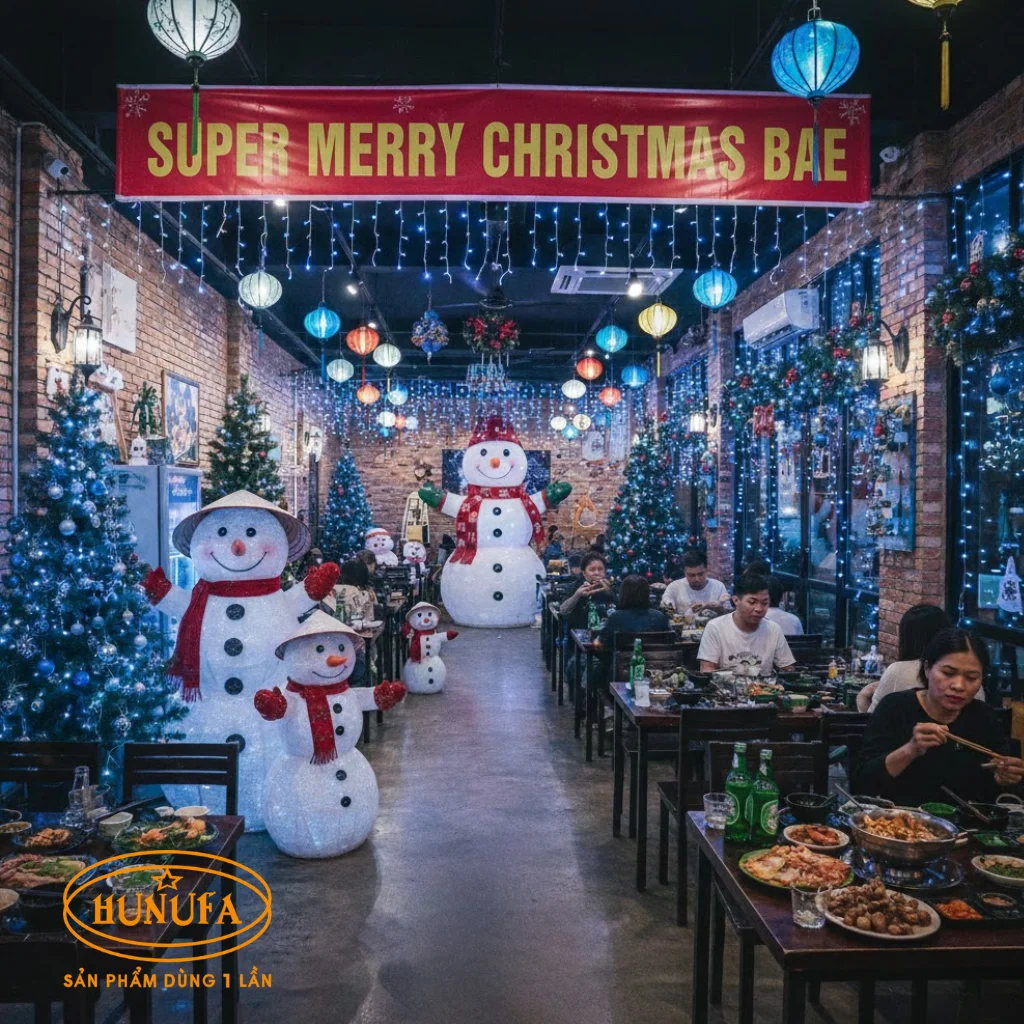 7 Cách trang trí Noel quán nhậu dễ làm, thu hút khách hàng