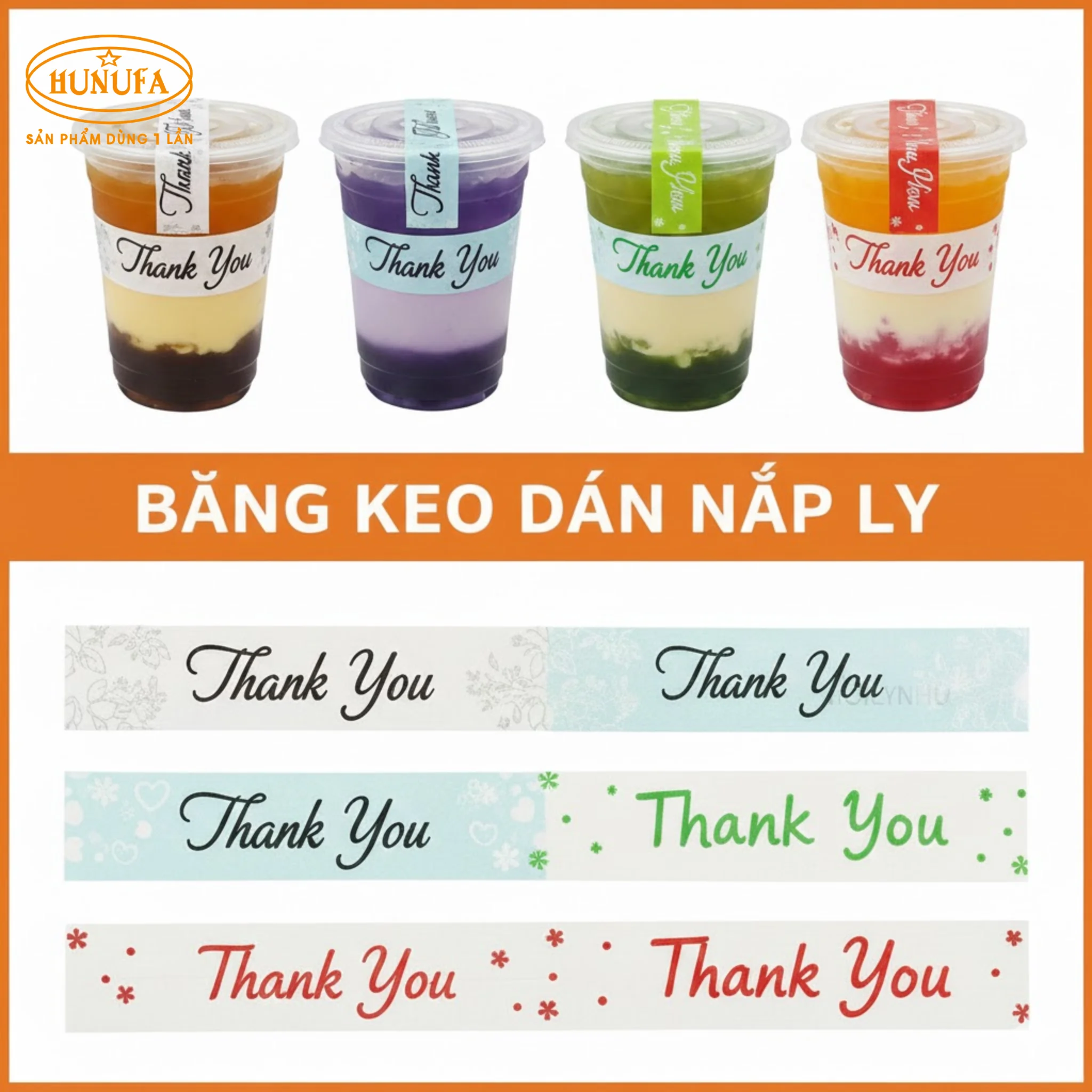 Băng keo dán nắp ly trà sữa, cà phê in logo, chữ số lượng ít, theo yêu cầu