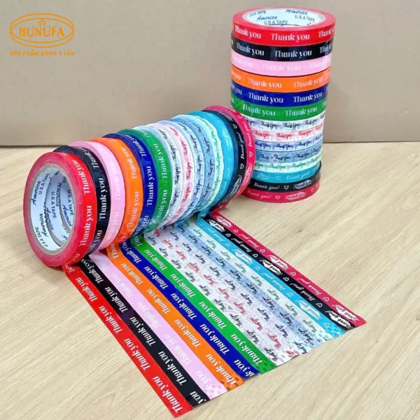 Băng keo thank you đủ màu, chất lượng cao, giá tốt