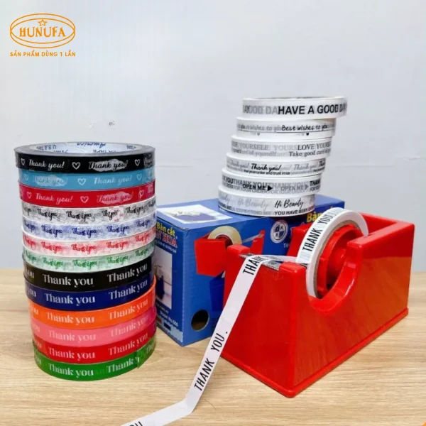 Băng keo thank you đủ màu, chất lượng cao, giá tốt