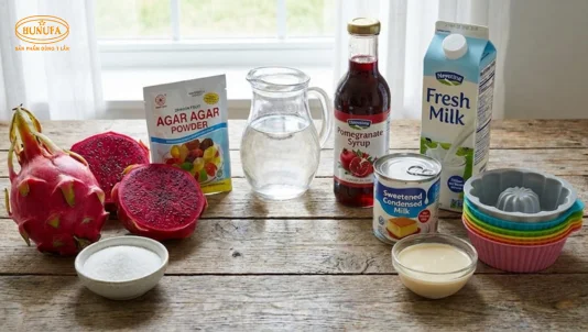 Cách làm thạch rau câu thanh long giòn, không bị tách lớp