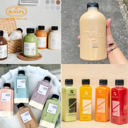 Chai nhựa nắp đen