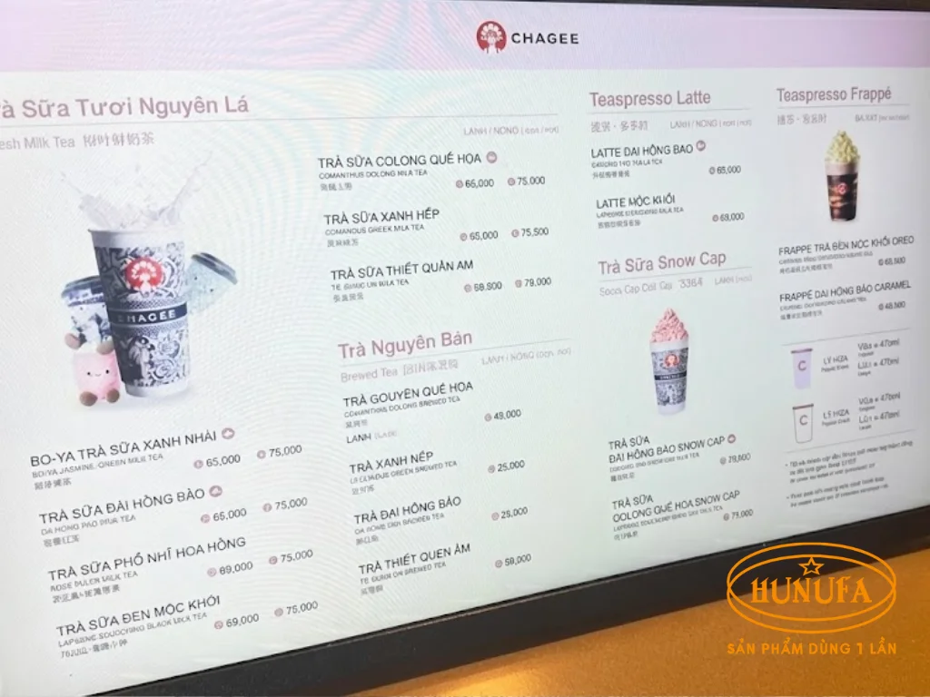 Khám phá, cập nhật menu trà sữa CHAGEE chi tiết A-Z