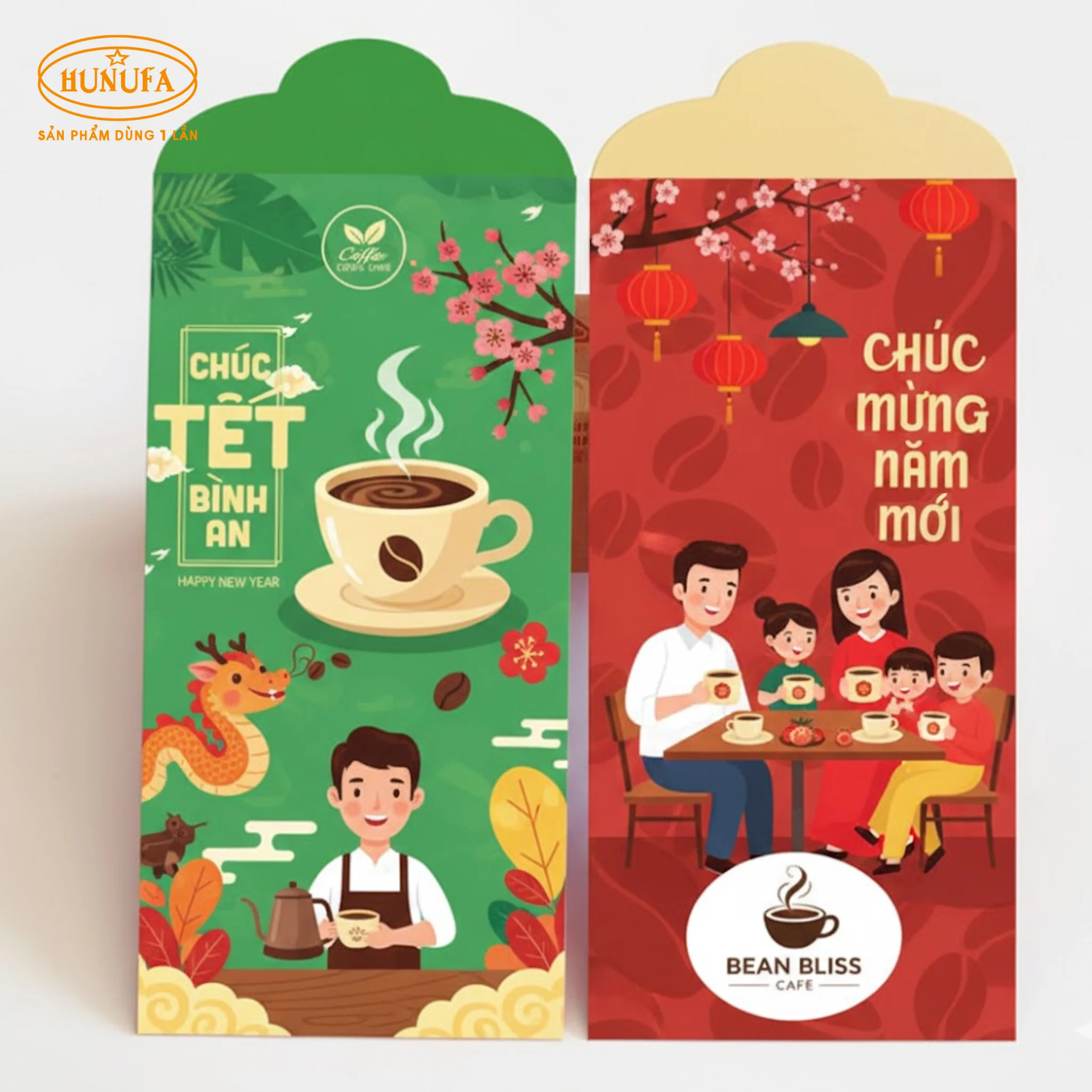 Top 10+ mẫu bao lì xì cho quán cà phê trà sữa độc lạ, hút khách dịp Tết