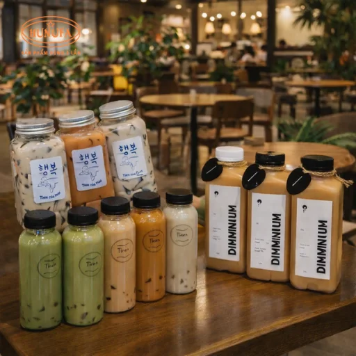 Chai nhựa miệng rộng 