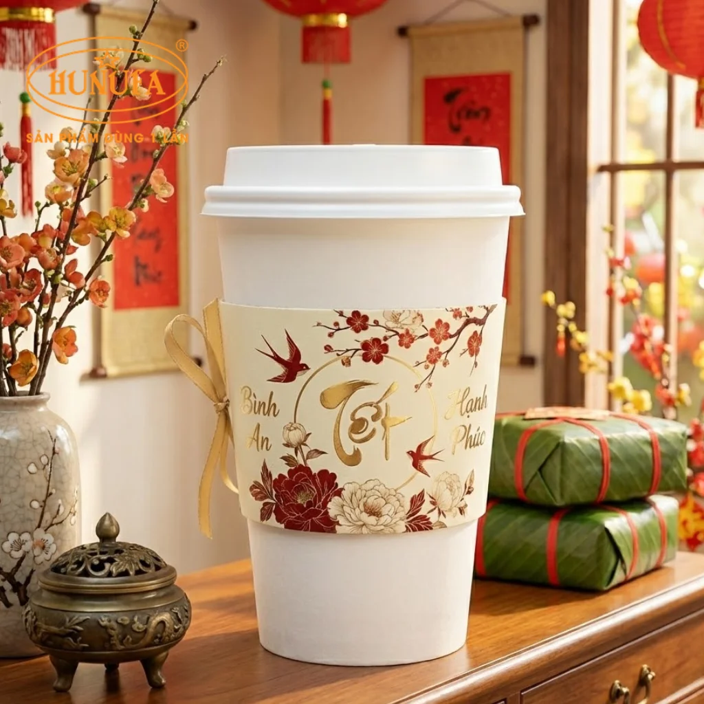 Tổng hợp các mẫu cover ly giấy, ly nhựa chủ đề Tết đẹp 2026