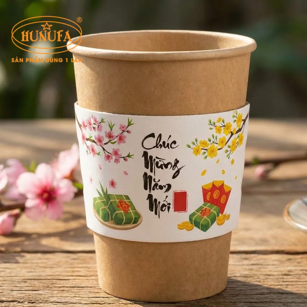 Tổng hợp các mẫu cover ly giấy, ly nhựa chủ đề Tết đẹp 2026