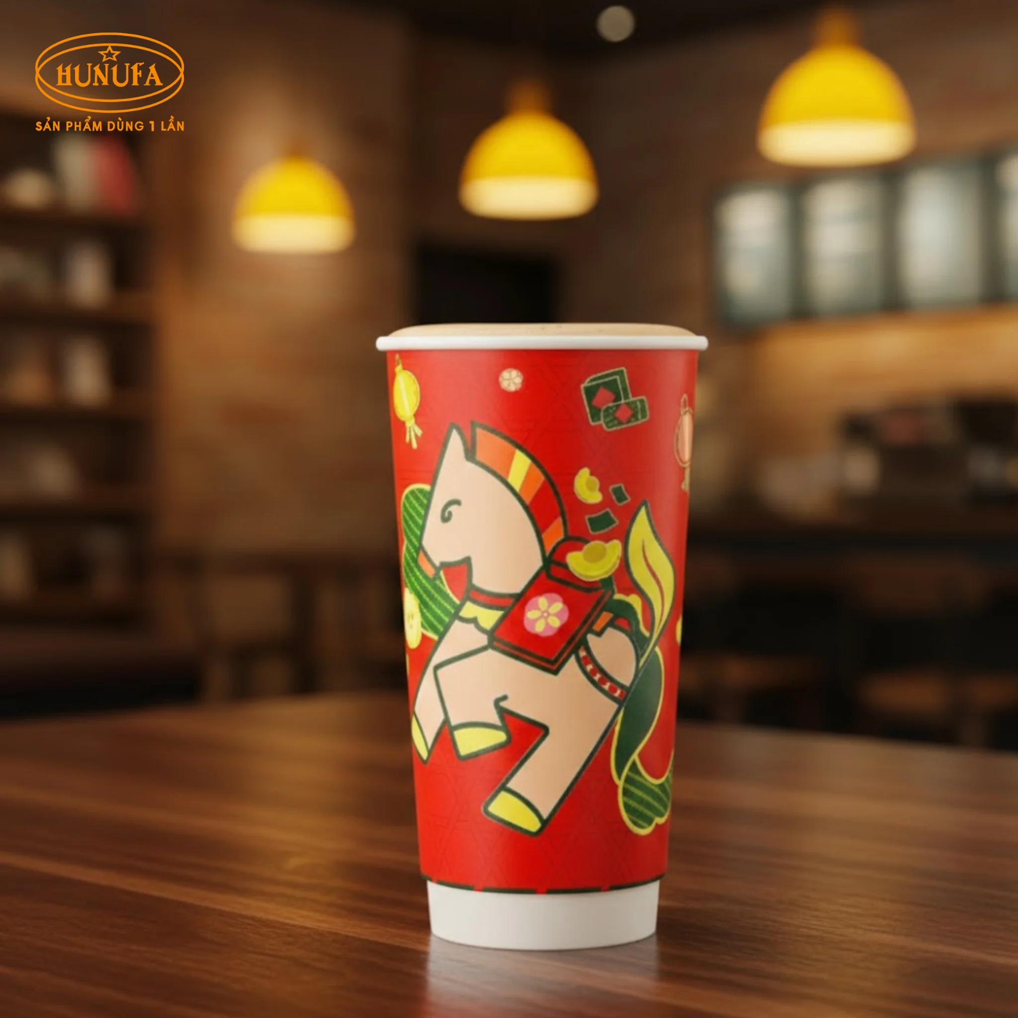 Ly giấy Phúc Long Tết 2026 - Thiết kế mùa xuân nổi bật, đậm chất thương hiệu