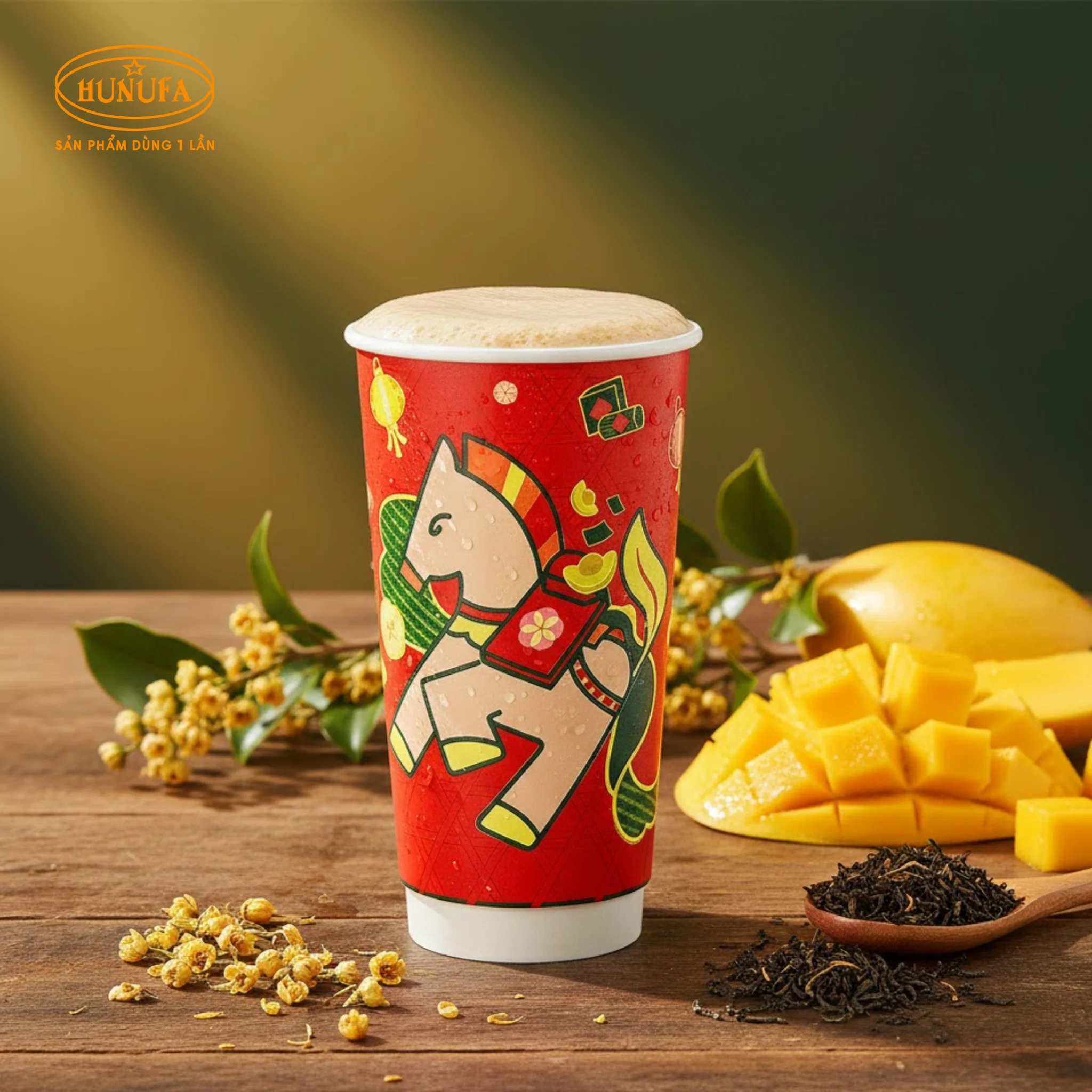 Ly giấy Phúc Long Tết 2026 - Thiết kế mùa xuân nổi bật, đậm chất thương hiệu