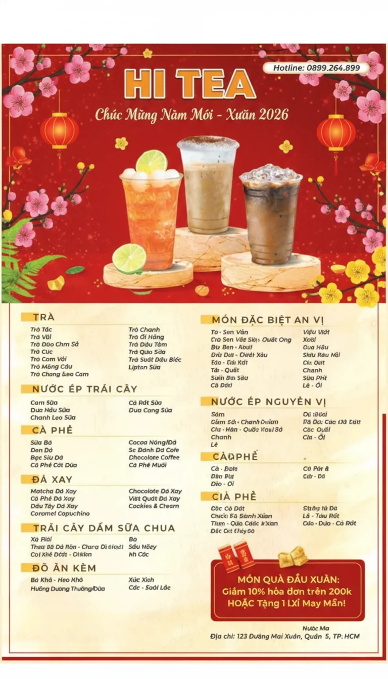50+ Mẫu menu trà sữa Tết giúp quán tăng doanh thu dịp Tết hiệu quả