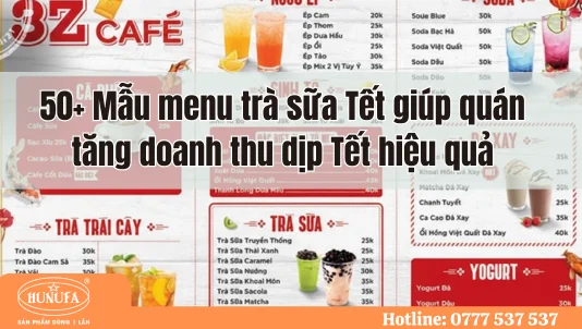50+ Mẫu menu trà sữa Tết giúp quán tăng doanh thu dịp Tết hiệu quả