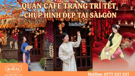 quán cafe trang trí Tết