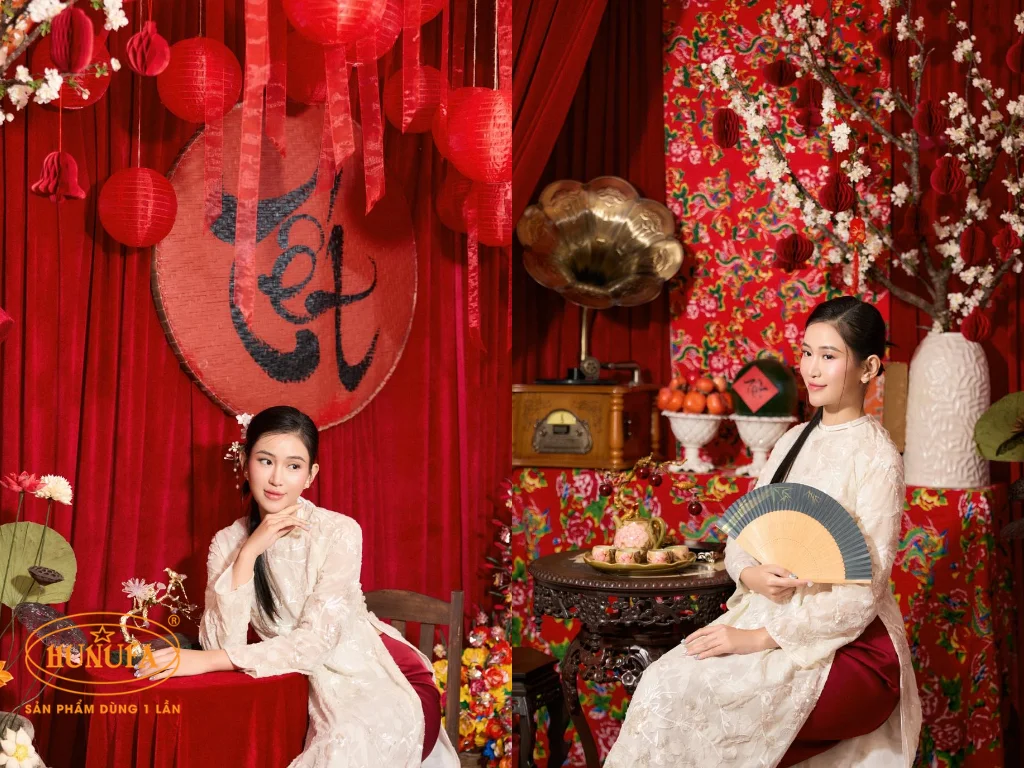 quán cafe trang trí Tết