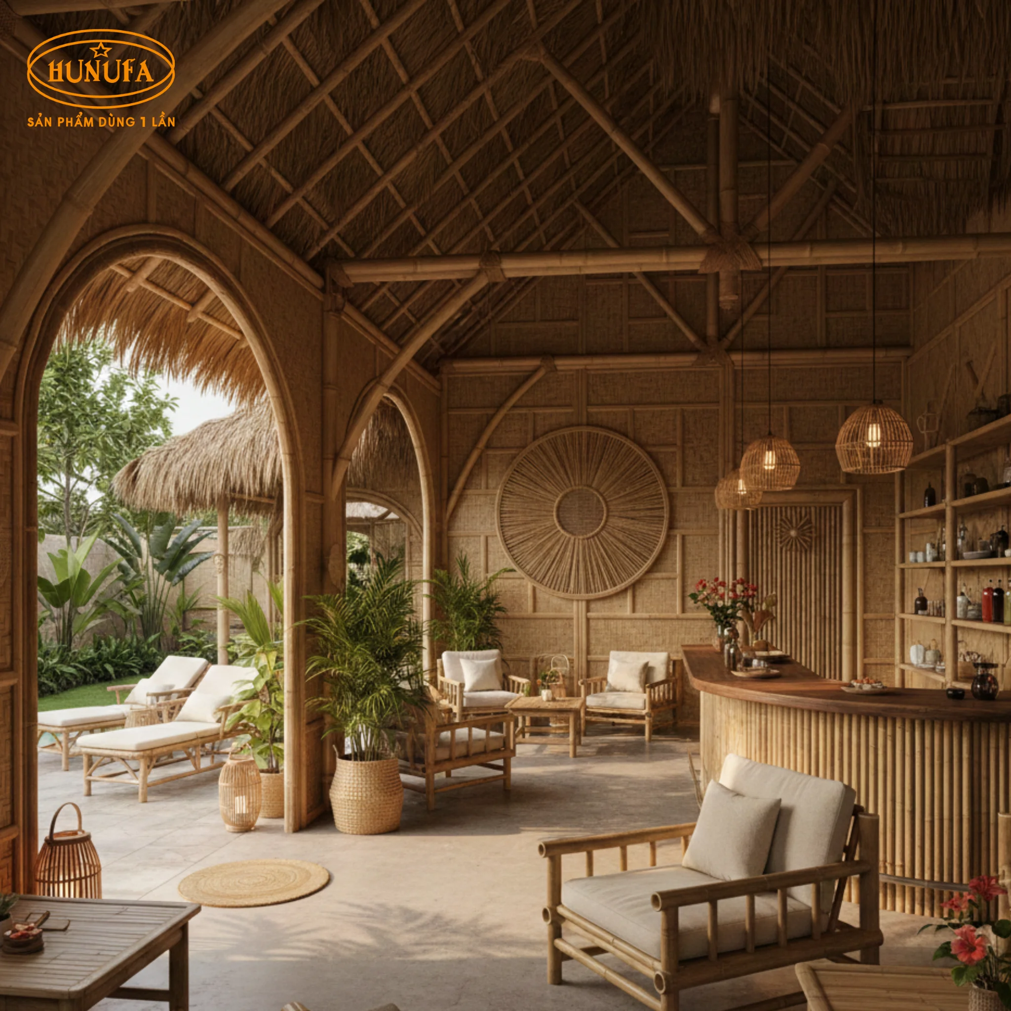 15+ Mẫu trang trí quán cafe bằng tre, trúc đẹp, tiết kiệm chi phí