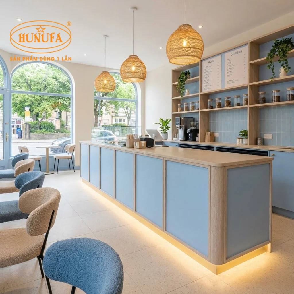 30+ Mẫu thiết kế, trang trí quầy trà sữa đẹp, hiện đại