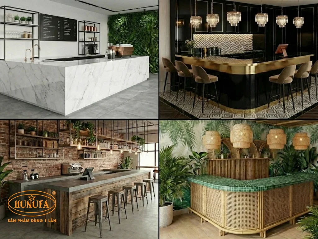 30+ Mẫu thiết kế, trang trí quầy trà sữa đẹp, hiện đại