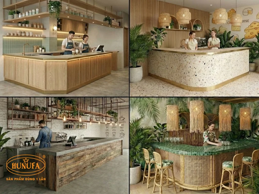 30+ Mẫu thiết kế, trang trí quầy trà sữa đẹp, hiện đại