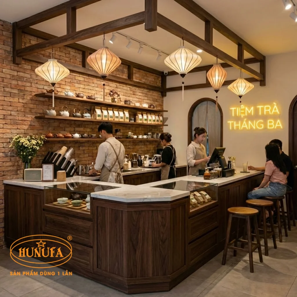 30+ Mẫu thiết kế, trang trí quầy trà sữa đẹp, hiện đại