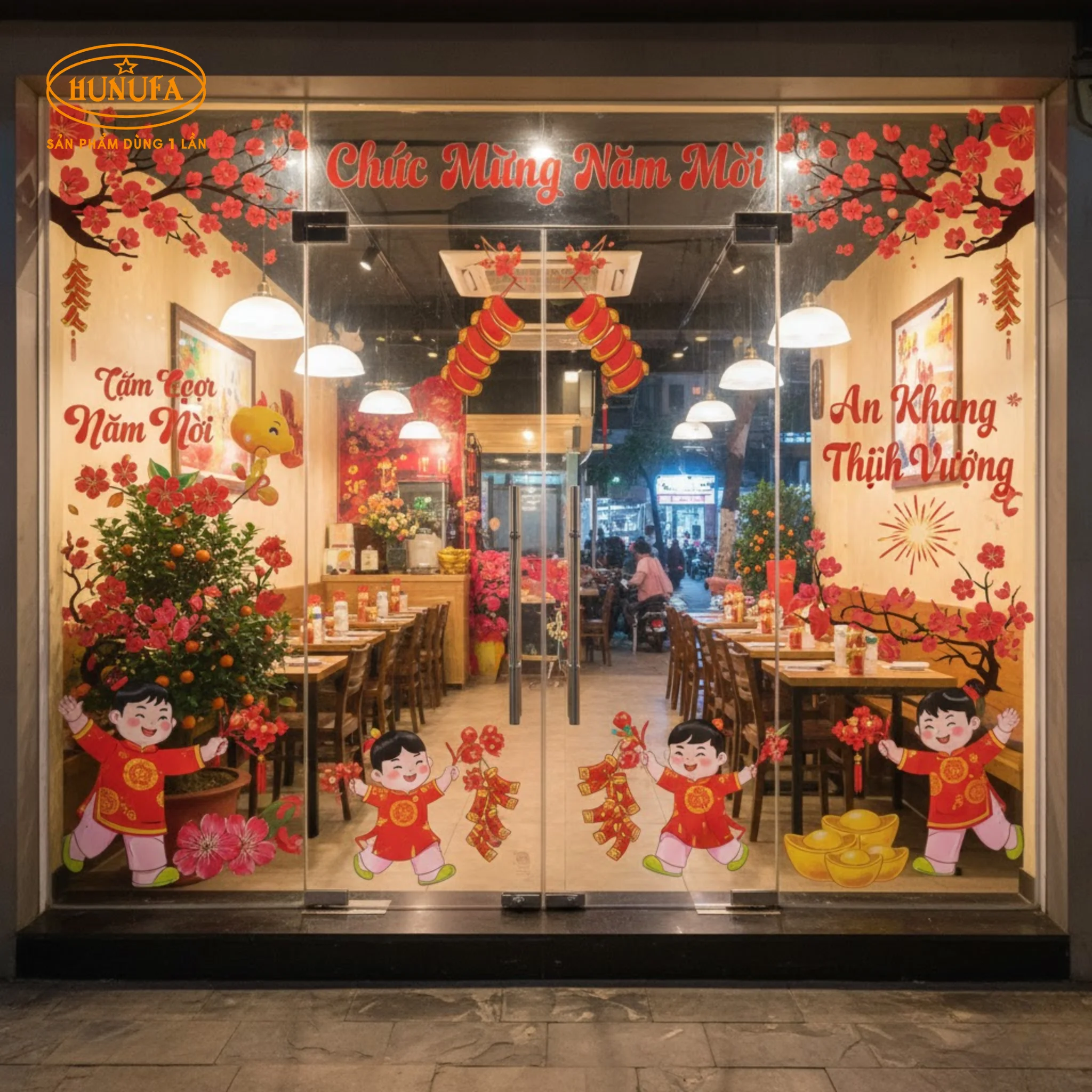 10+ Ý tưởng trang trí quán ăn ngày Tết Bính Ngọ đẹp, hút khách