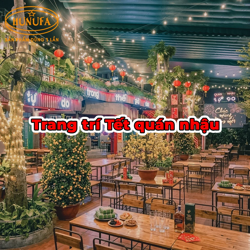 trang trí Tết quán nhậu