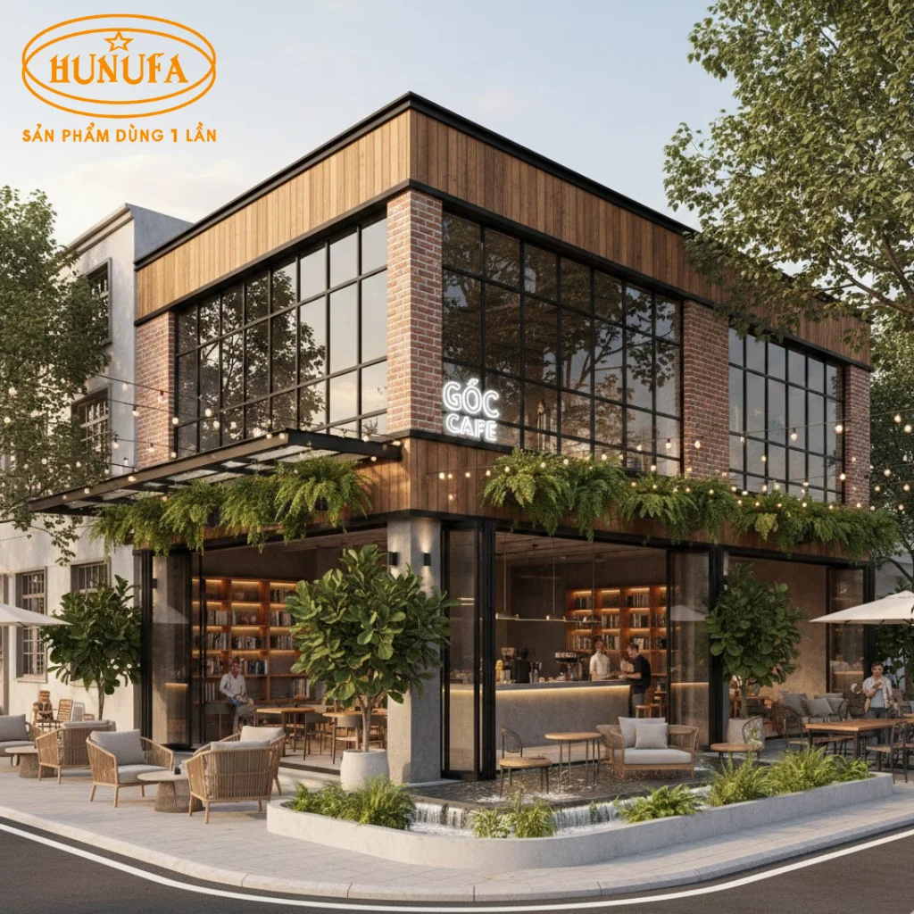 Top 10+ mẫu thiết kế quán cafe 2 mặt tiền dễ dàng thu hút khách