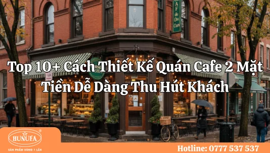 Top 10+ mẫu thiết kế quán cafe 2 mặt tiền dễ dàng thu hút khách
