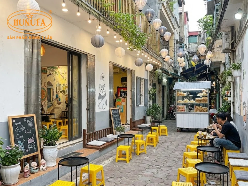 Cách trang trí quán cà phê vỉa hè