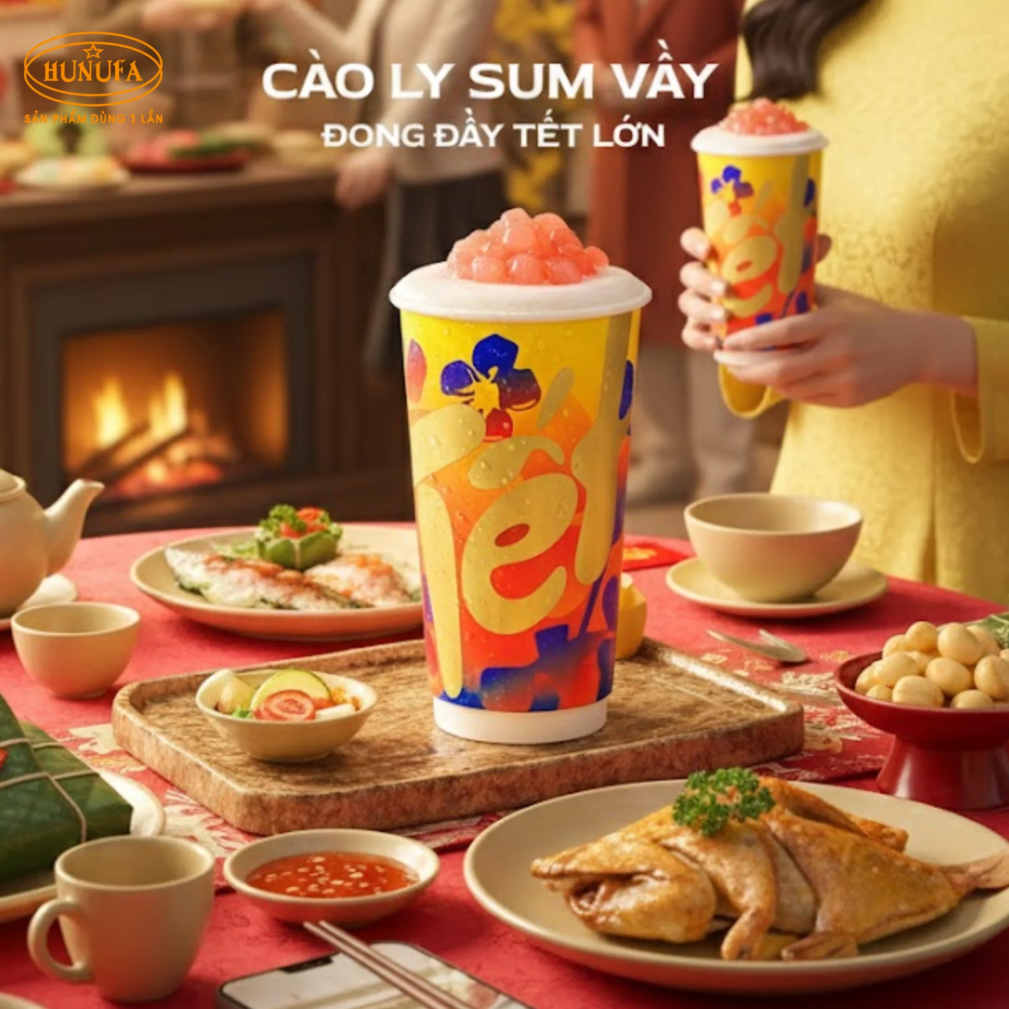 Đón Tết 2026 rộn ràng với Ly Sum Vầy Highlands