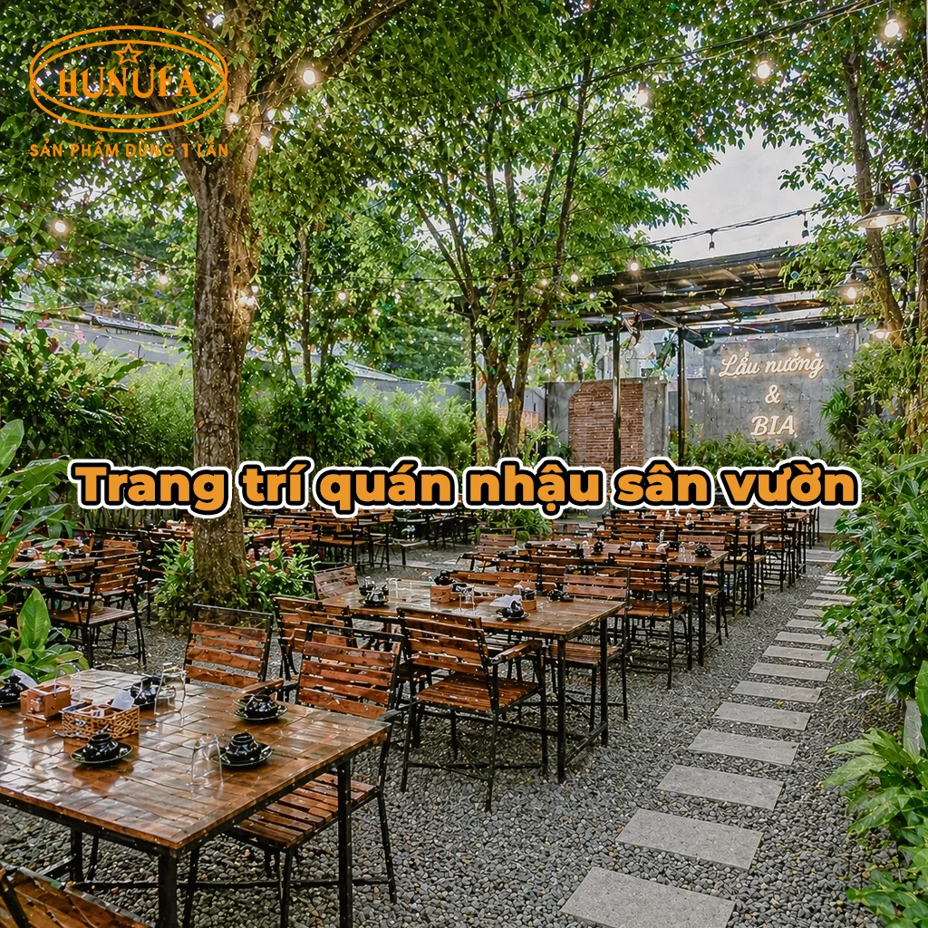 40+ mẫu trang trí quán nhậu sân vườn