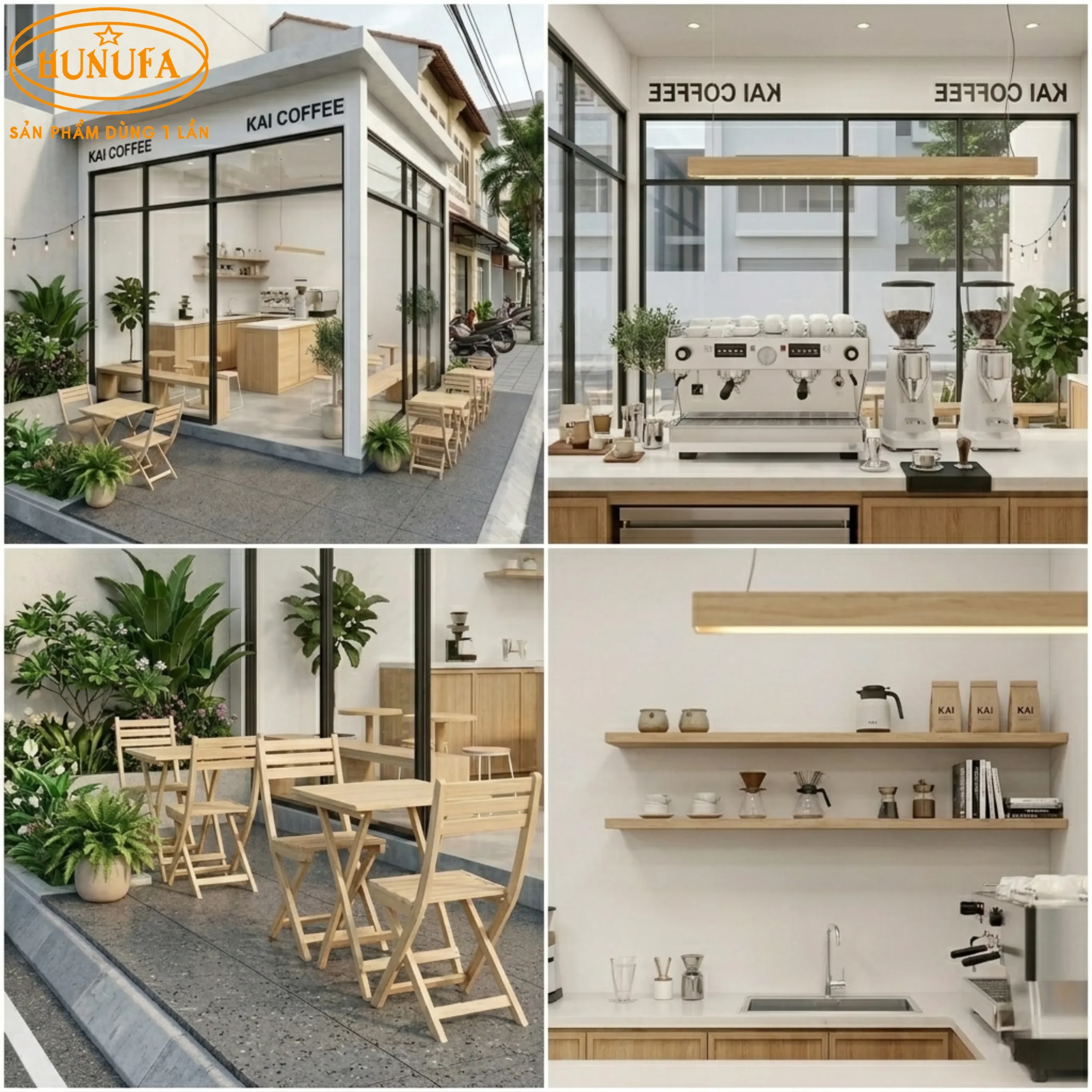 20+ Mẫu trang trí thiết kế quán cà phê góc 2 mặt tiền đẹp