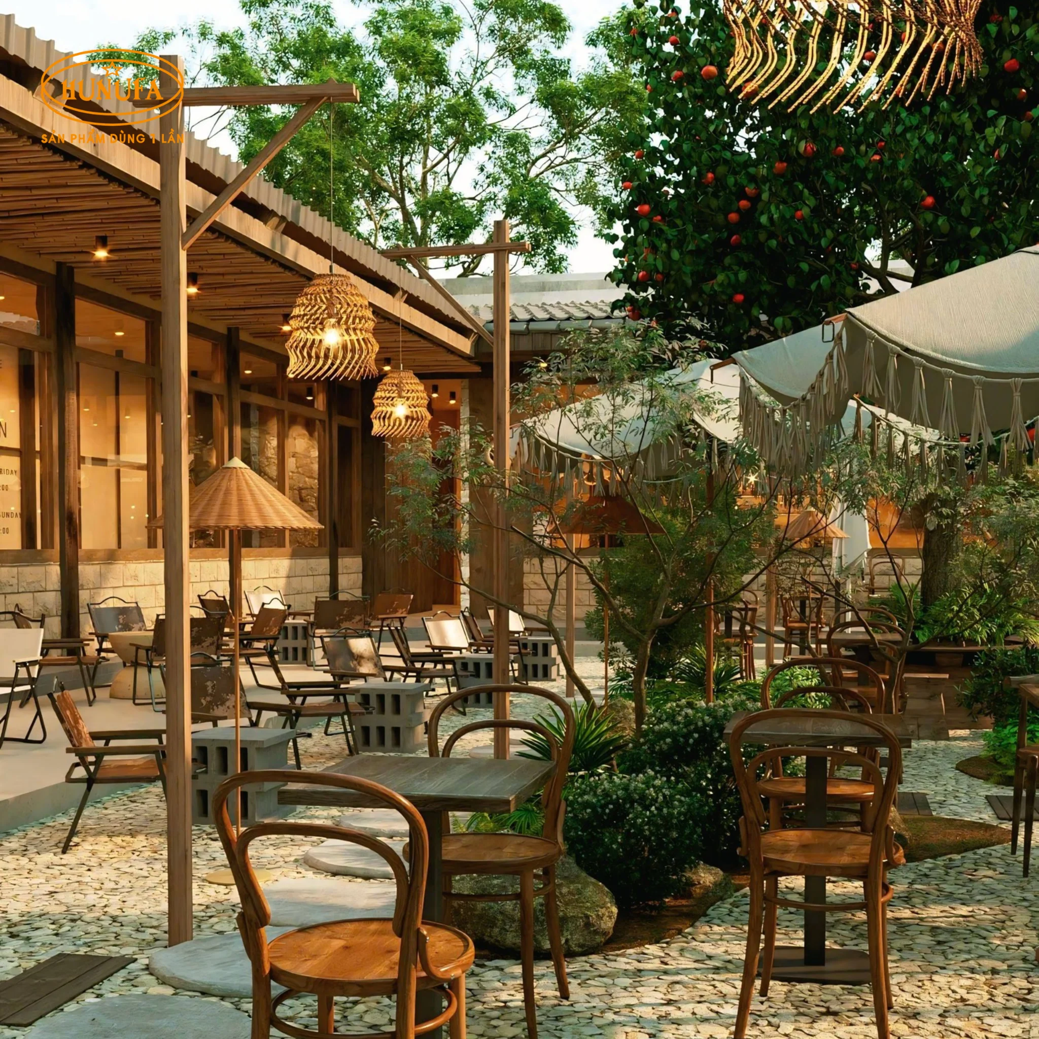 55+ Mẫu thiết kế quán cafe cây xanh đơn giản, giá rẻ, nhiều phong cách